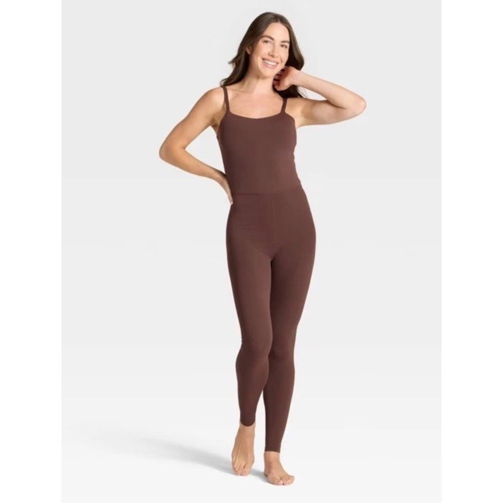 Women's Size XL Everyday Soft Active Bodysuit Jumpsuit - All In Motion Brown